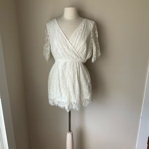 Bridal lace romper